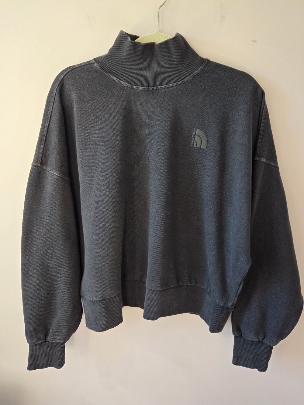 The North Face Oversized Mock Neck Sweatshirt Black Women’s Size Large